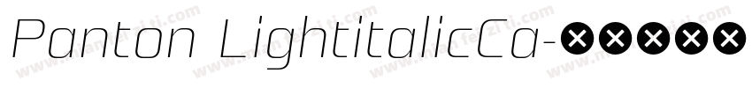 Panton LightitalicCa字体转换